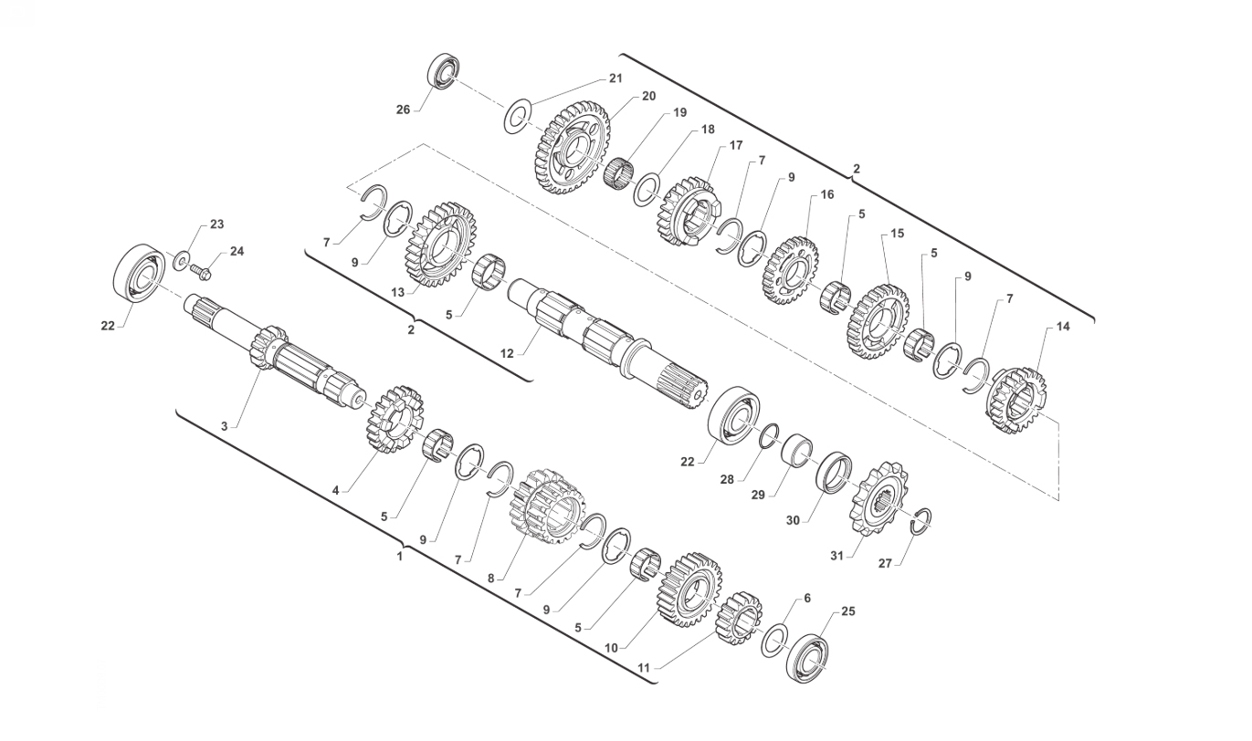4T 300 FI EN/MX 2026 - MOTOR - CAMBIO 6M (OPEN CLUTCH F1)